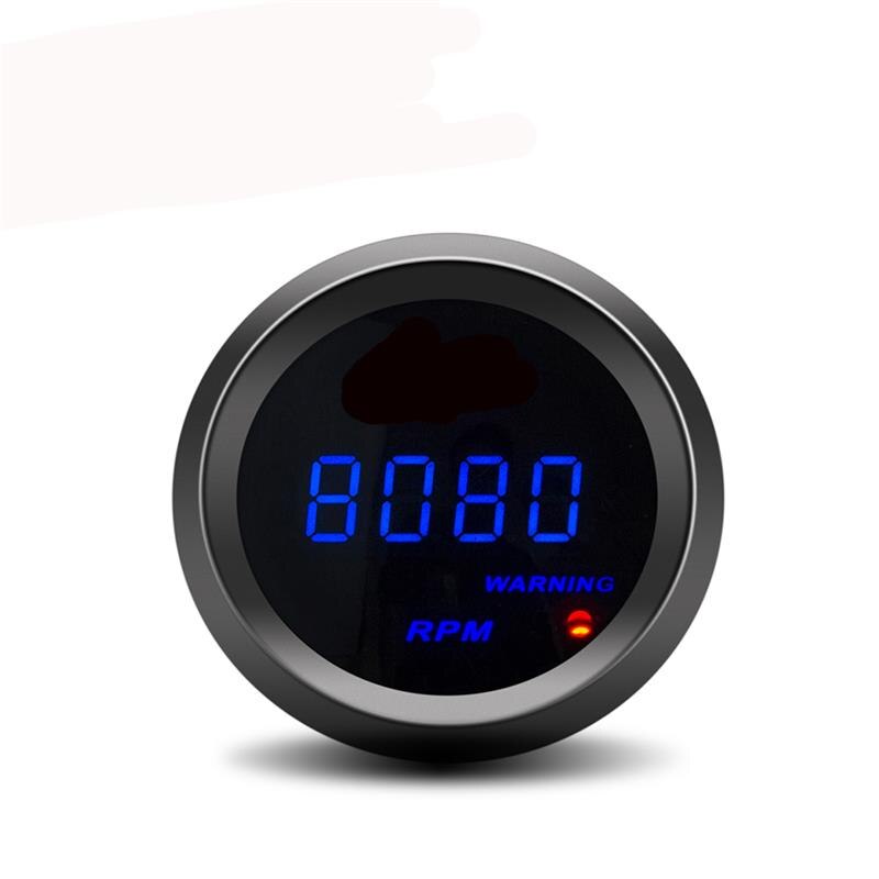 Digital Speed Meter Car Tachometer 2" 52mm RPM Gauge Tachometer 12V Blue Led Light RPM Meter Car Gauges tacometro motosierra