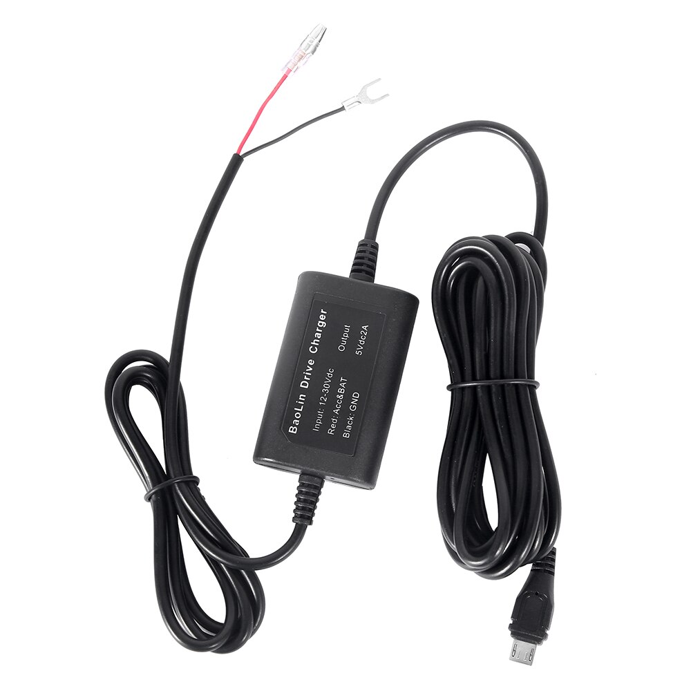 Hard Wire Mini Micro USB DC Charger Power Kit for Car Dash Camera DVR Car Dash Cam Camera 112 212 312G 312GW 412 512GW 612 DUO