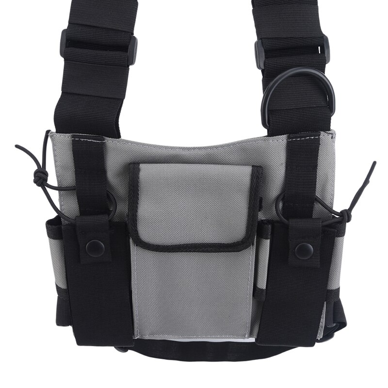 Bolso de pecho de estilo Hip-Hop para hombre, bolsa táctica de dos correas, aparejo para el pecho, paquete de utilidad