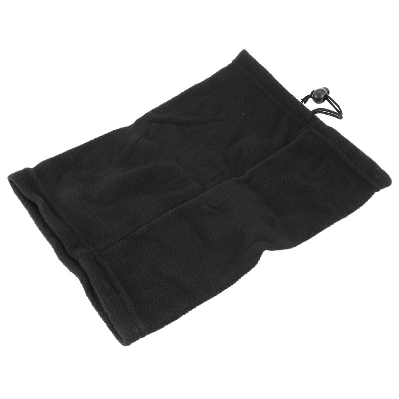 Unisexe polaire polaire cou plus thermique Snood écharpe chapeau vêtements de Ski snowboard-noir