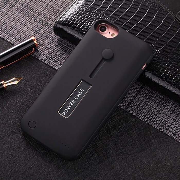 3500 mah/5000 mah magro ultra fino caso da bateria para o iphone 8 7 6s power bank carregador de backup caso para iphone 6s 7 8 plus + suporte