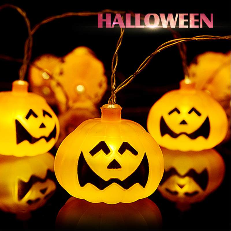 Claite 2.7m 16 led halloween græskar string lys led fe lys til festivaler jul halloween indretning lys