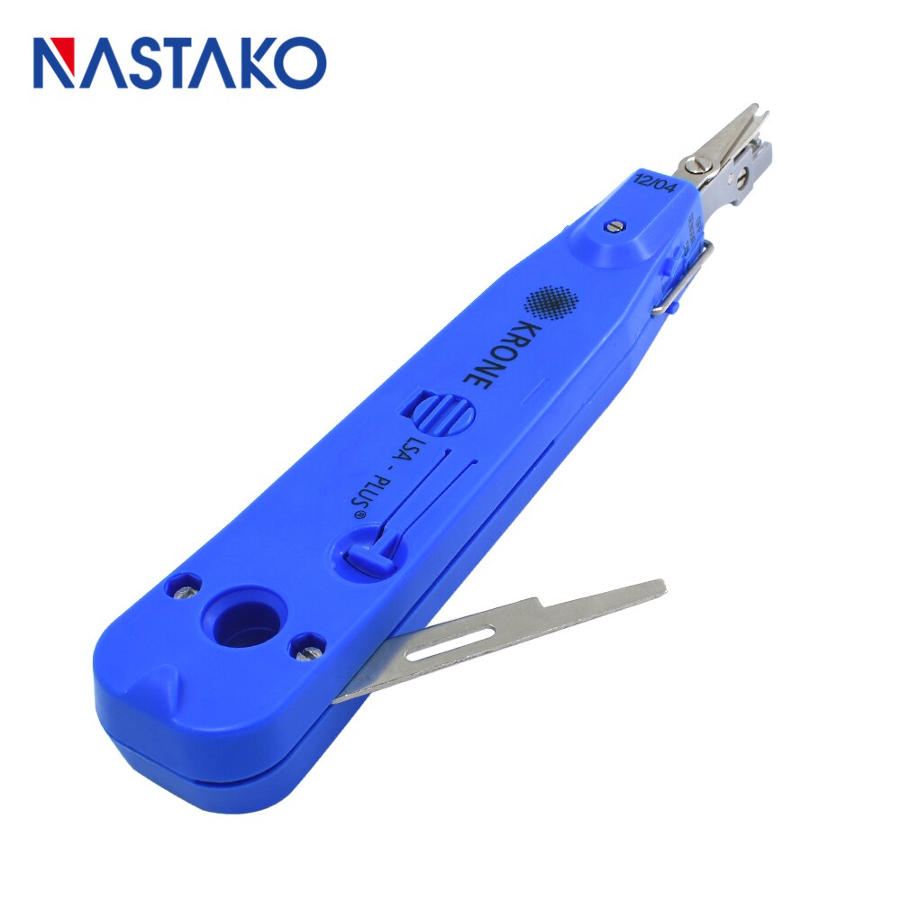 NASTAKO Telecom Tool Ethernet Network Patch Panel Faceplate Punch Down Tools RJ11 RJ45 Cat5 Cat6 Keystone Jack Puncher Blue