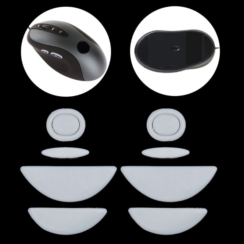 Logitech – souris de jeu blanche MX518 /G400 /G400S, patins à bord incurvé C26, 2 pièces/paquet