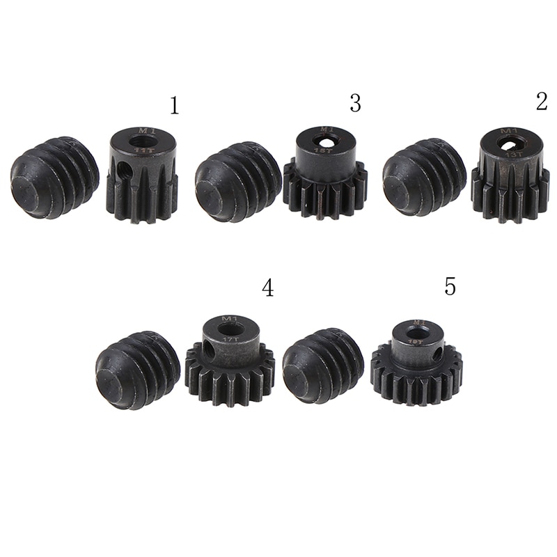M1 5mm 15t 16t 17t 18t 19t- pin motor utstyr combo sett til 1/8 rc bil motor