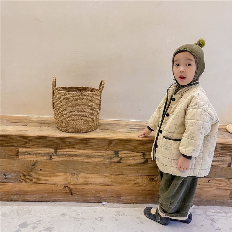 Ropa de otoño e invierno para niños, Abrigo acolchado de algodón, abrigo de invierno para niñas, abrigo de algodón