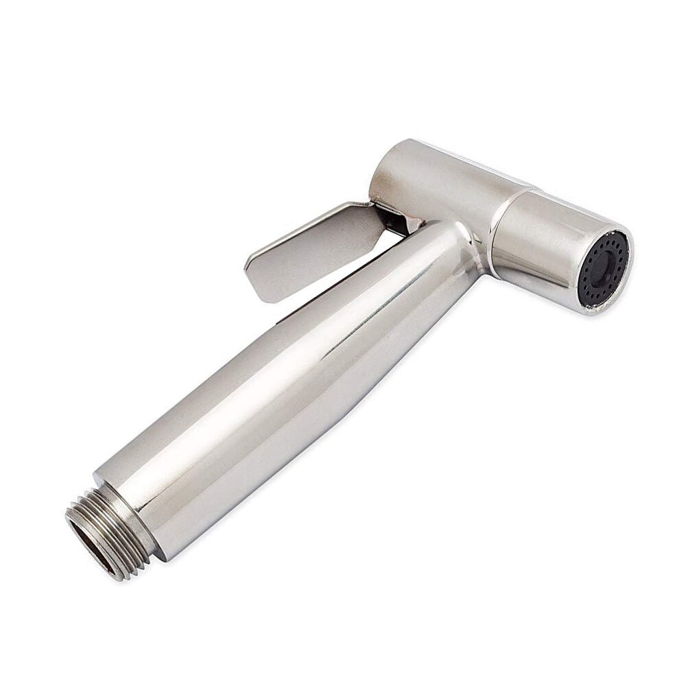 Stainless Steel Toilet Hand Bidet Faucet Bathroom Bidet Shower Sprayer Brass T adapter 1.5m Hose Tank Hooked Holder easy install: Type B