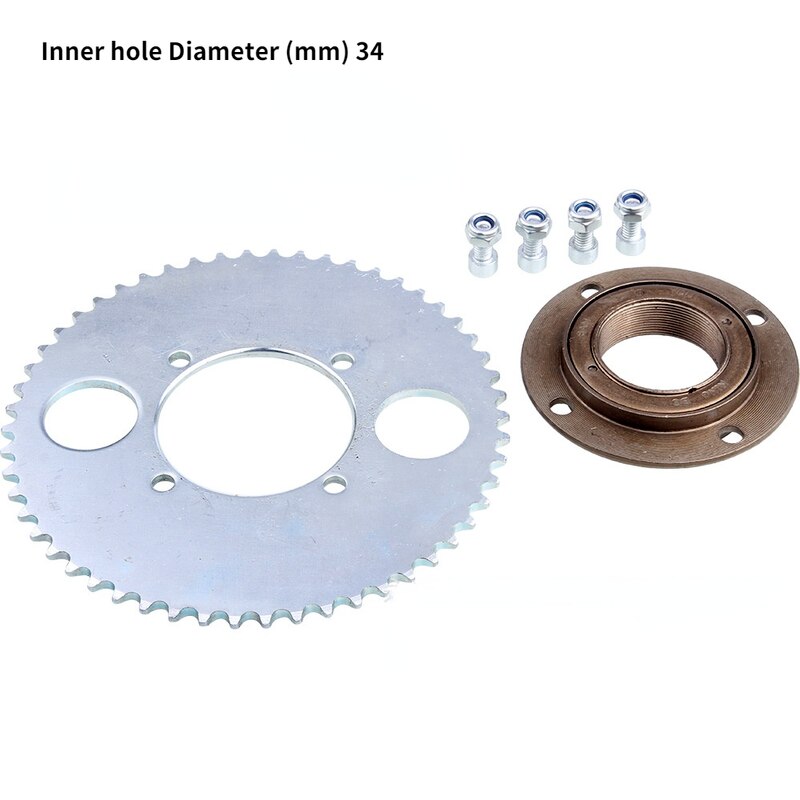 T8F 34mm Rear Wheel Freewheel Clutch Right Side Freewheel 4 Bolt With Sprocket For Electric Scooter Bicycle Pocket Pit Dirt Bike
