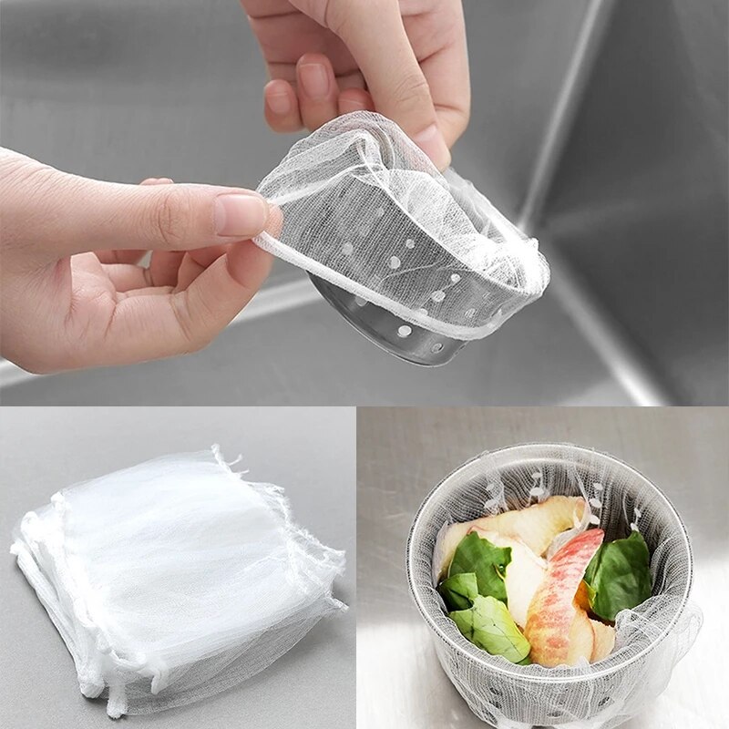 Filter Bag Sink Strainer Garbage Pouch Net Mesh Kitchen Anti Clogging Supplies CF-176