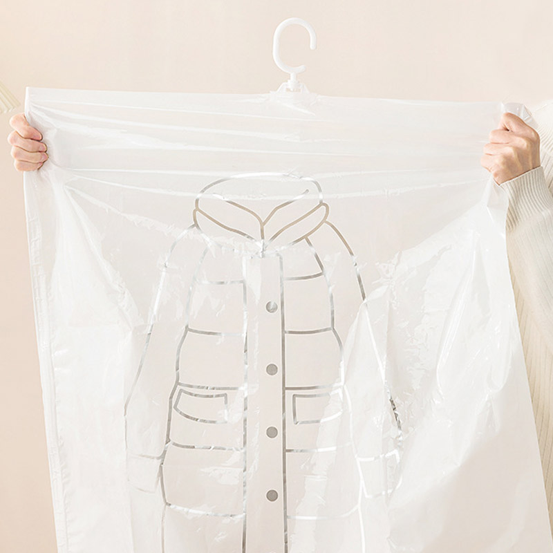 Compressed Bag Closet Hanging Organizer Vacuum Bag for Clothes Storage Bag with Hanger Space Saving Saving Seal Bags Wardrobe