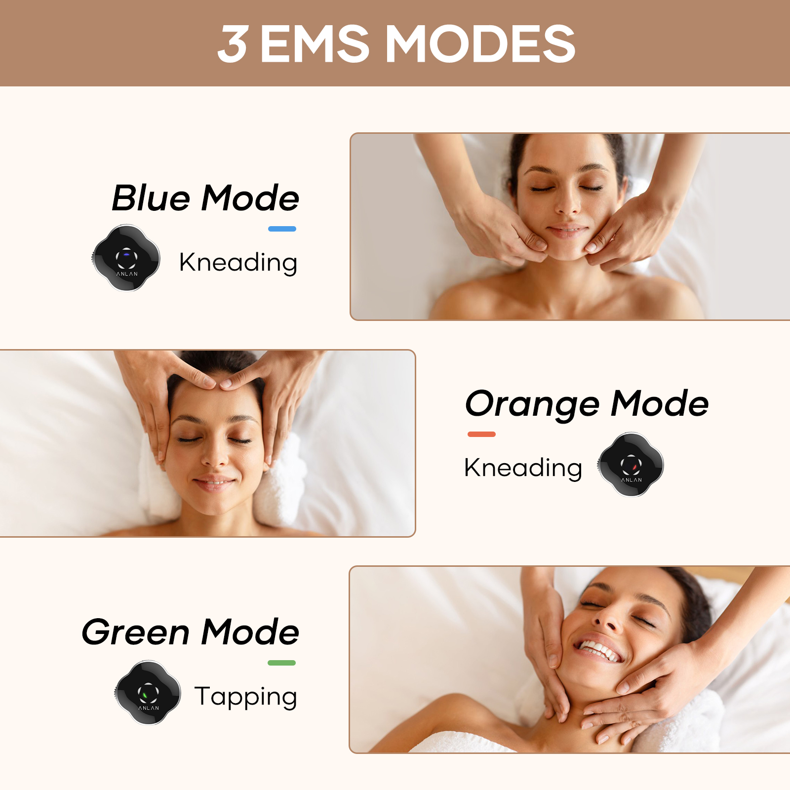 ANLAN EMS máscara de elevación Facial Reduce la barbilla doble cinturón eléctrico para levantar mejillas forma de la cara EMS masajeador adelgazante de cara