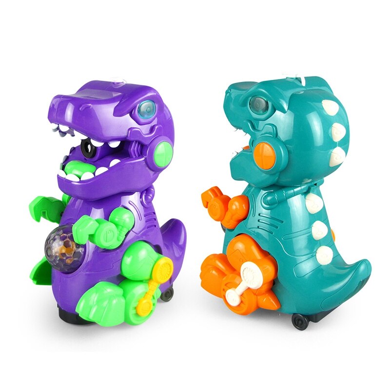 Bubble Machine Dinosaurus Bubble Blower Lopen & Verblijf Nog Twee Instellingen Muziek & Licht Bump Functie Peuter Speelgoed Voor Kids
