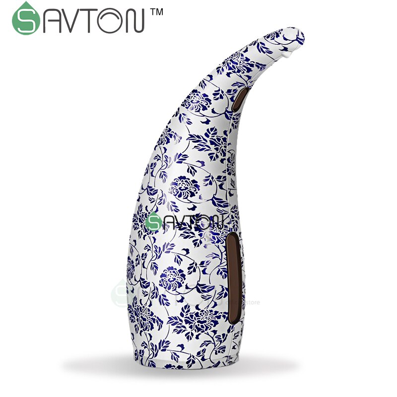 SAVTON 300ml Dispenser Automatic Soap Hand Sanatizer Dispenser Foam Soap Dispenser Non-contact Smart Bathroom Accessories: Blue-White Foaming