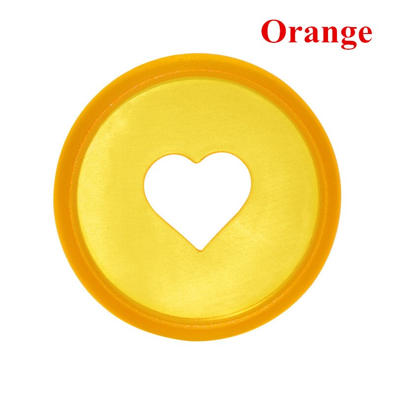 Carpeta de disco de corazón de Color caramelo, 50 piezas y 28mm, para cuadernos de discos/planificador, discos de disco, anillos de encuadernación de hojas sueltas, LF19-308: Orange-50 Pcs