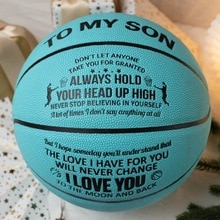 To My Son - I Love You To The Moon And Back - Basketball Light Blue: Default Title