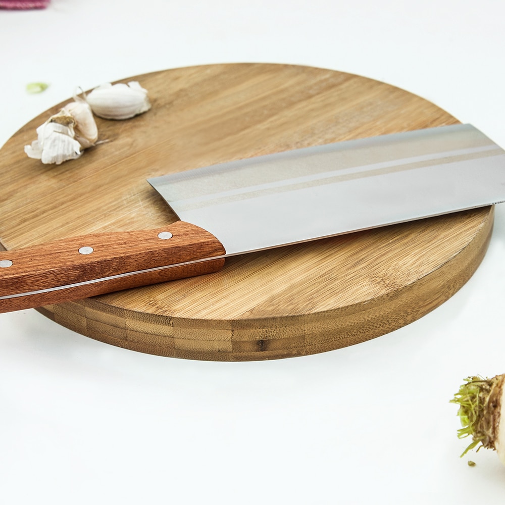 3 cr 13 rustfrit stål slagter køkken kokken kniv hakker kød hakke kniv træ håndtag grøntsagsskærer hakker skæreværktøj