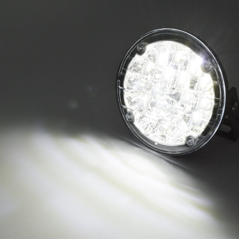 1 paar Wit 18 LED DRL Ronde Dagrijverlichting Auto mistlamp Rijden Lamp voor Vrachtwagen SUV ATV Motorfiets fiets