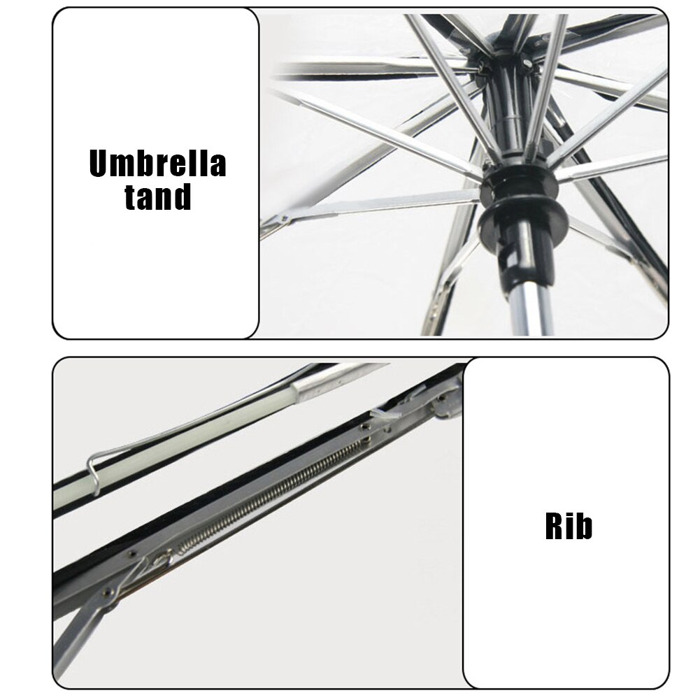 Triple Folding Anti Wind Portable Umbrella Bubble Dome Beach Fully Automatic Transparent Outdoor Durable Lightweight Travel