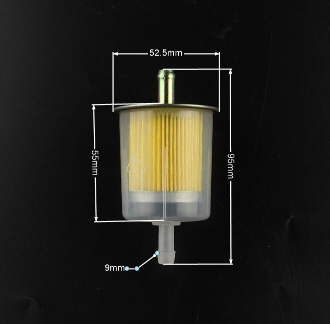 Filtre à gaz universel en ligne pour moto, filtre à carburant pour petit moteur de tondeuse à gazon, aimant Jane, 6mm, 7mm, 8mm, 1/4 ", 1PC: Black