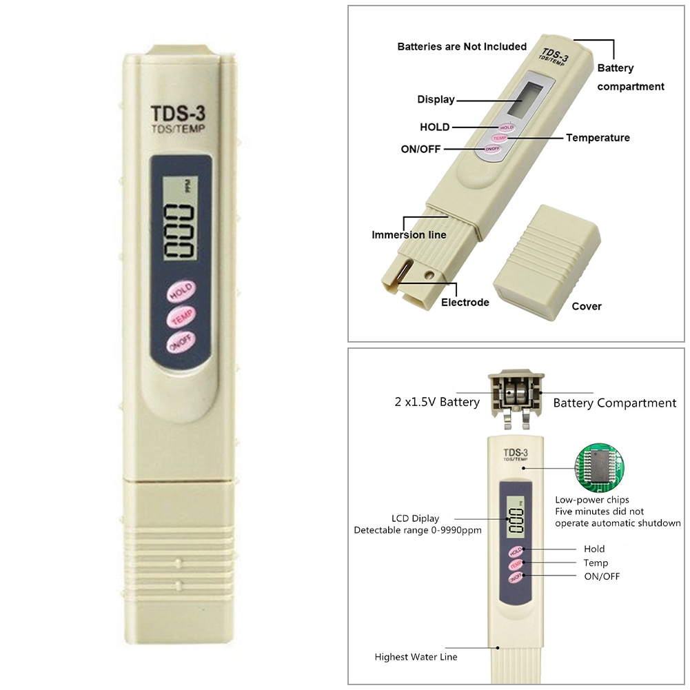 Handheld Digital Water Tester Water Purity Check 0-9999 Ppm Measurement For Drinking Water Industry, Home Water Testing