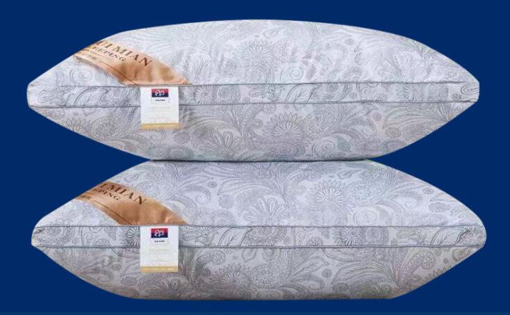 Nueva almohada alternativa blanca de 48x74 cm, almohada de 5 estrellas para Hotel, tela de microfibra, ropa de cama, cuello, almohadas suaves lavables para la salud, ropa de cama: color6