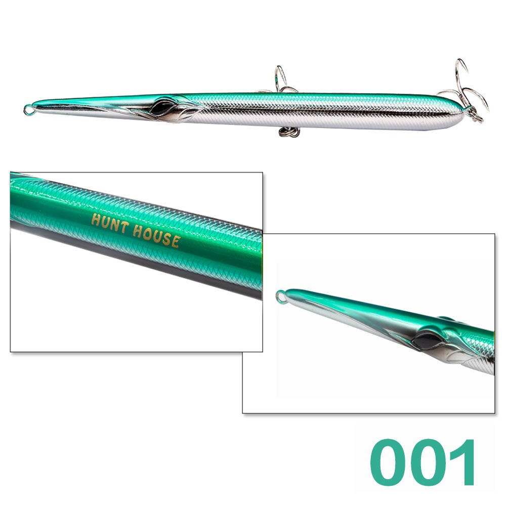 Hunthouse Vissen Lokt Stylo Potlood Needlefish Casting Potlood Harde Aas Stickbaits Drijvende Sinking 205/180/160Mm Garfish: 205mm 31g floating / 001