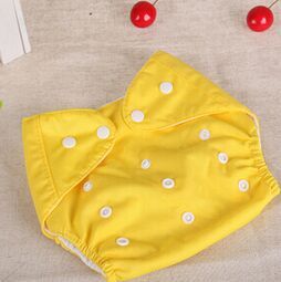 8pc/Lot Baby Adjustable Diapers/Children Cloth Diaper/Reusable Nappies/Training Pants/Washable/Free Sizebtrx0009: yellow