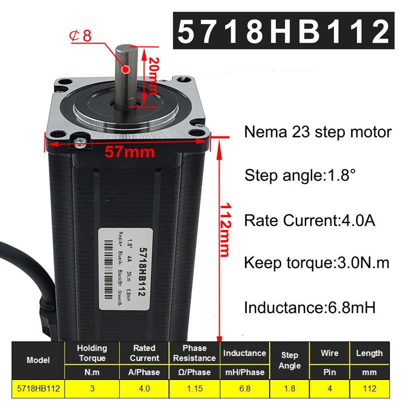 CYFANG 42 hybrid microstepper motor 1.8 degree 2 phases 38 x 20 mm
