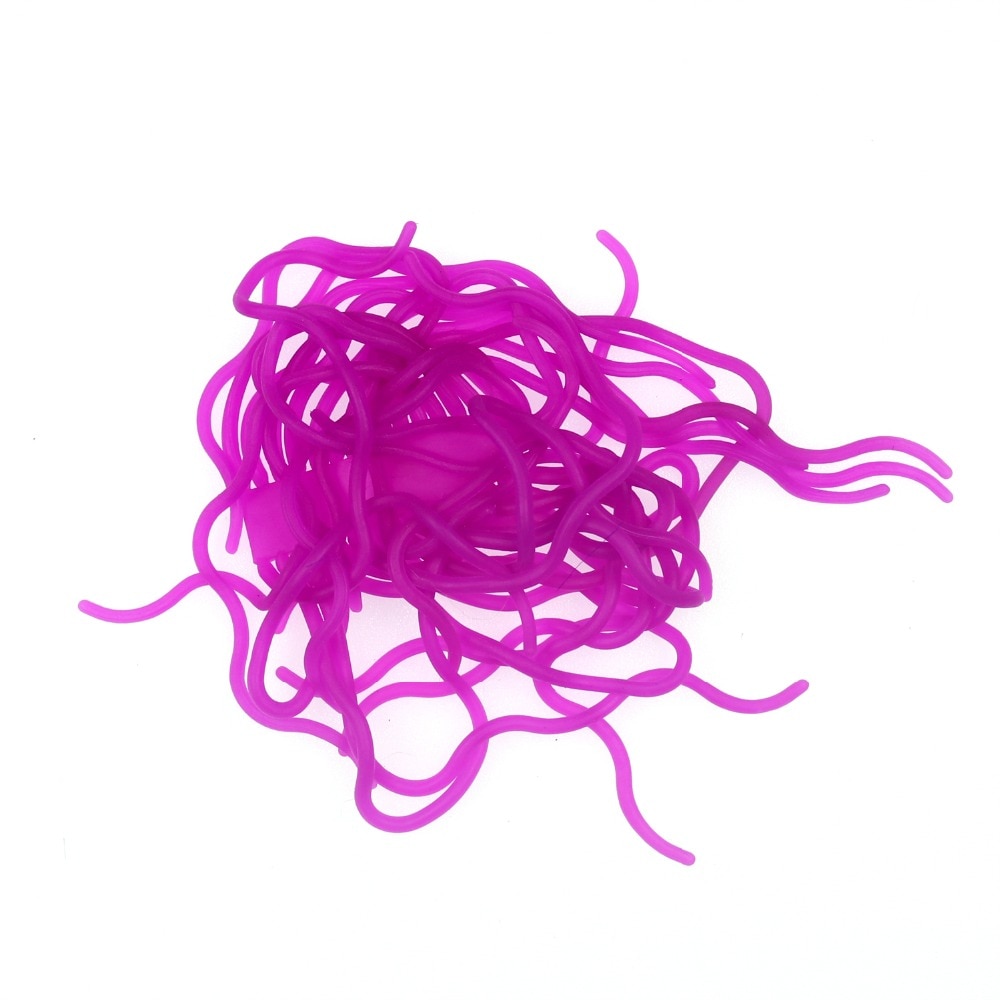 30pcs/Pack Squirmy Worms for Knitting Nymphs, Shrimps, Grubs, San Juan Worms Fly Tying Material Fishing Flies