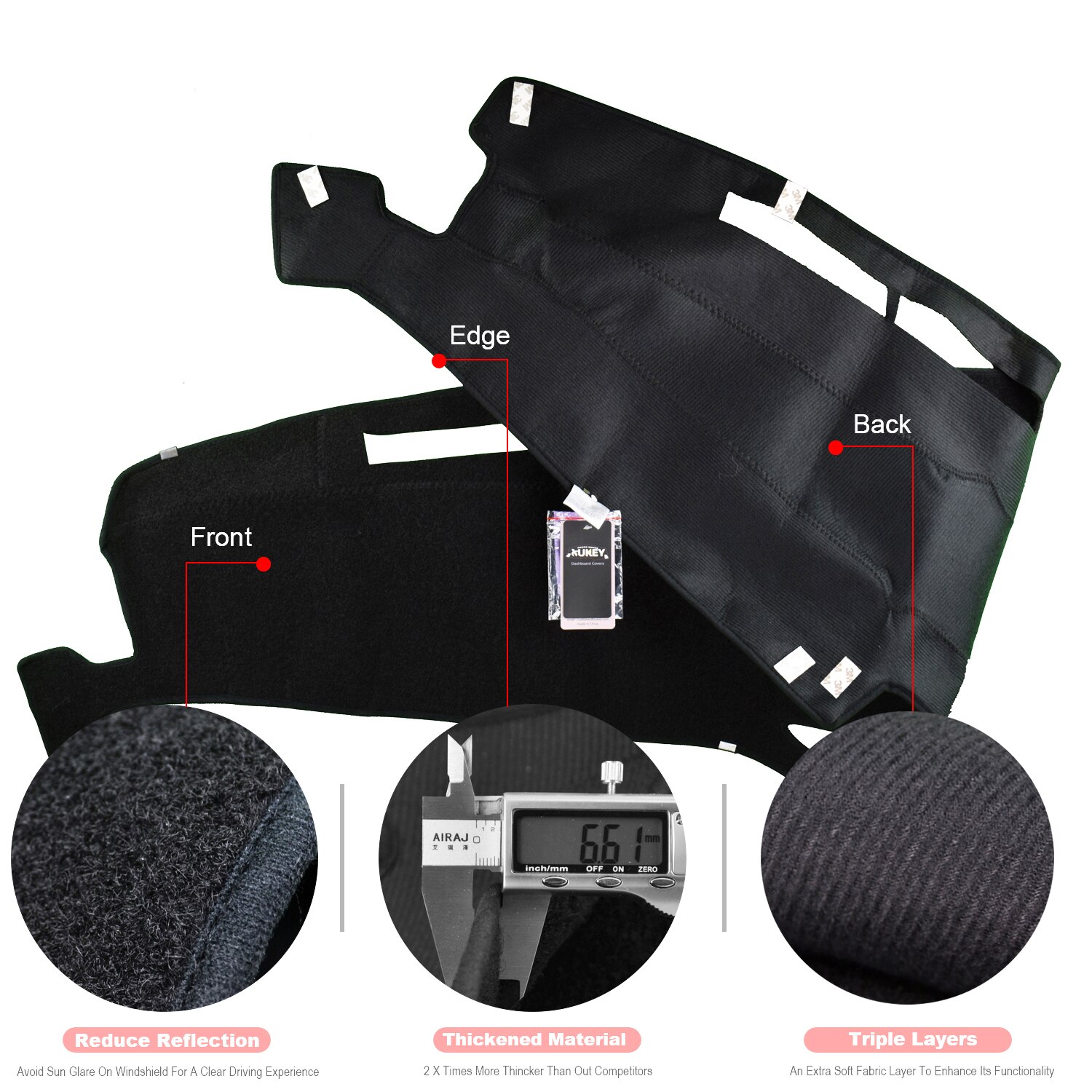 For Ford F150 F250 F350 1992 1993 1994 1995 1996 Dash Mat Dashboard Cover Dashmat Anti-dirty Pad Carpet Guard Car Accessories