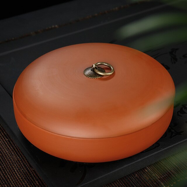 Caja de almacenamiento de té de estilo chino Puer, cajas de sellado de de arte púrpura Natural, tarros de café, granos, recipiente de Caddy, bandeja de caramelos y nueces: Pattern 7