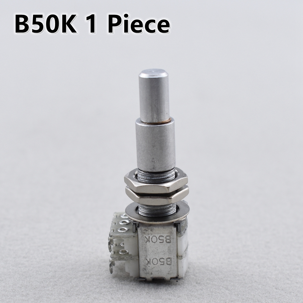 Potenziometro concentrico doppio impilato per chitarra basso da 1 pezzo (pentola) con accessori per chitarra con fermo centrale: Rosso