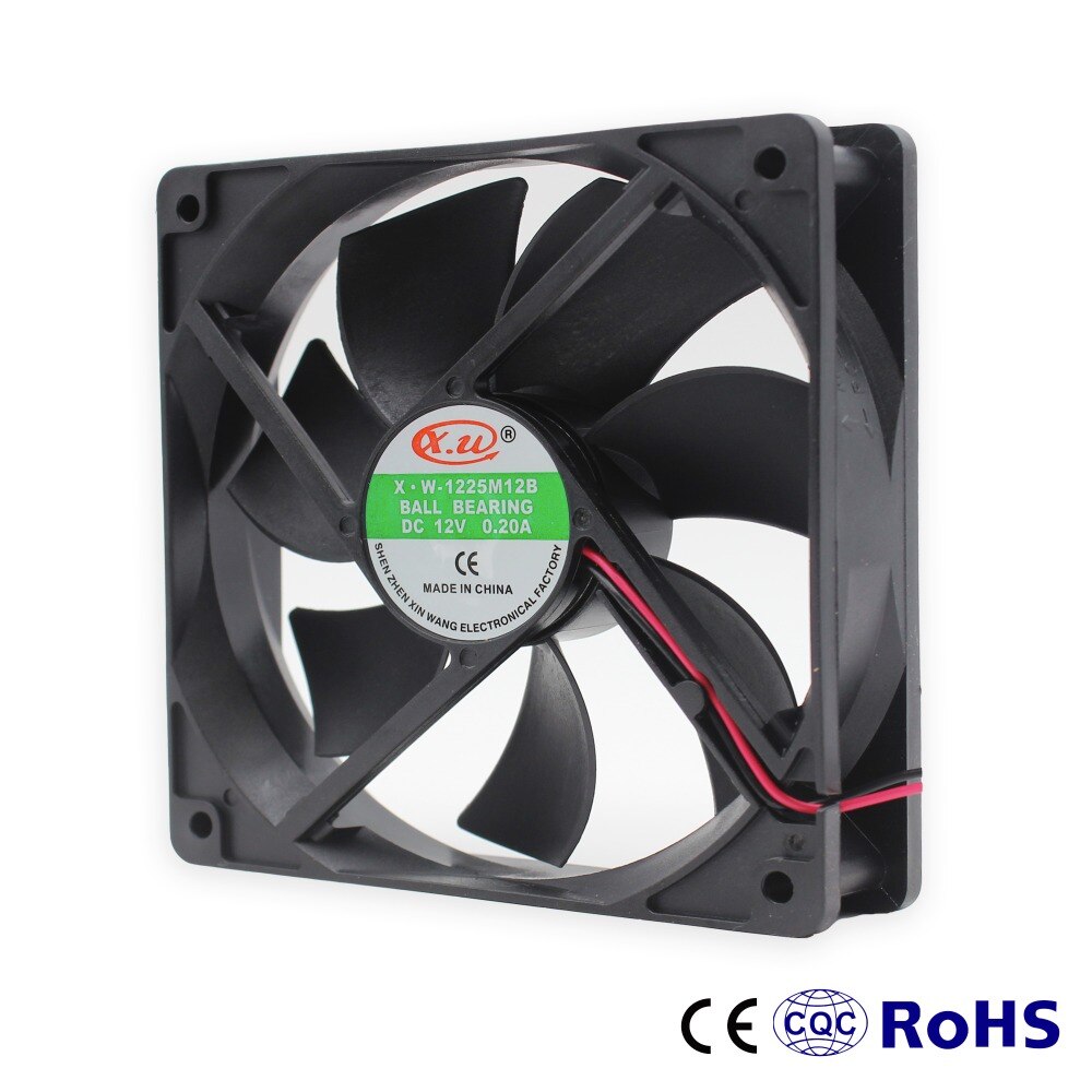 120mm 12 volt borstelloze dc axiale koelventilator 12025 120x120x25