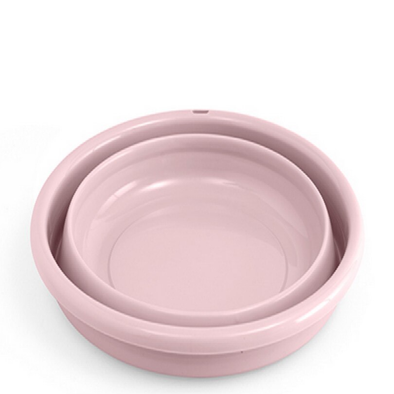 foot spa tub fold basin bassine pliable portable sink tina para pies plastic basin foot bath bucket folding washbasin: diameter 29CM PINK
