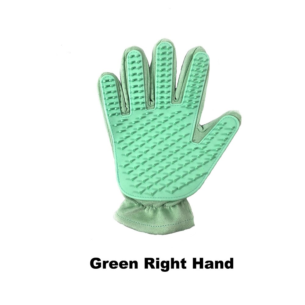Katze Pflege Handschuh für Katze Kamm für Haar Kardieren Gute für Katzen Zubehör Produkte für Haustiere Salon Pinsel Gatos Accesorios: verdicken Grün Rechts