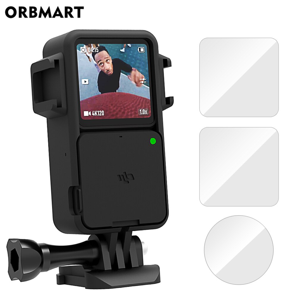 Coque de protection d&#39;écran pour DJI Osmo Action 2, verre trempé, Film de protection pour lentille, accessoires