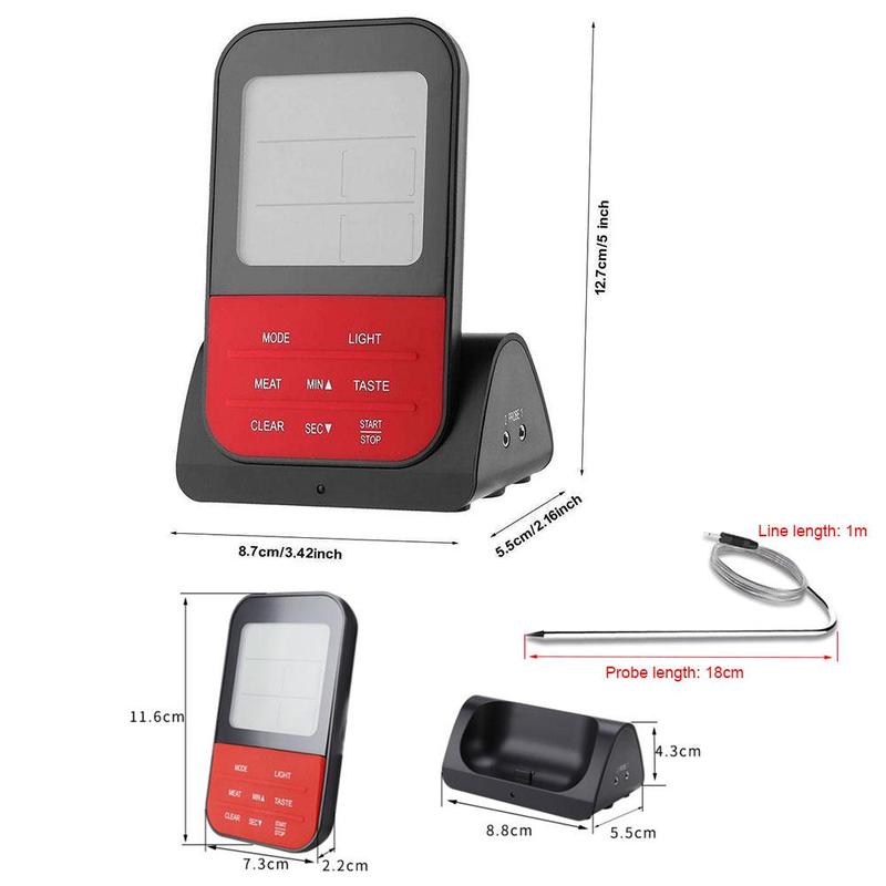 Multifunctional Food Thermometer Home Kitchen Wireless Electronic BBQ Thermometer