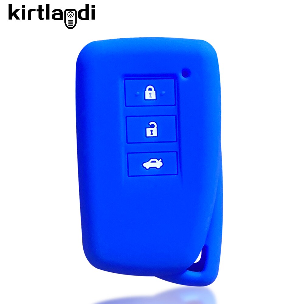 Funda de silicona para llave de coche Lexus NX, 3 botones, para Lexus NX200 LX RX 300 NX IS IS300h RX300 LX570: blue
