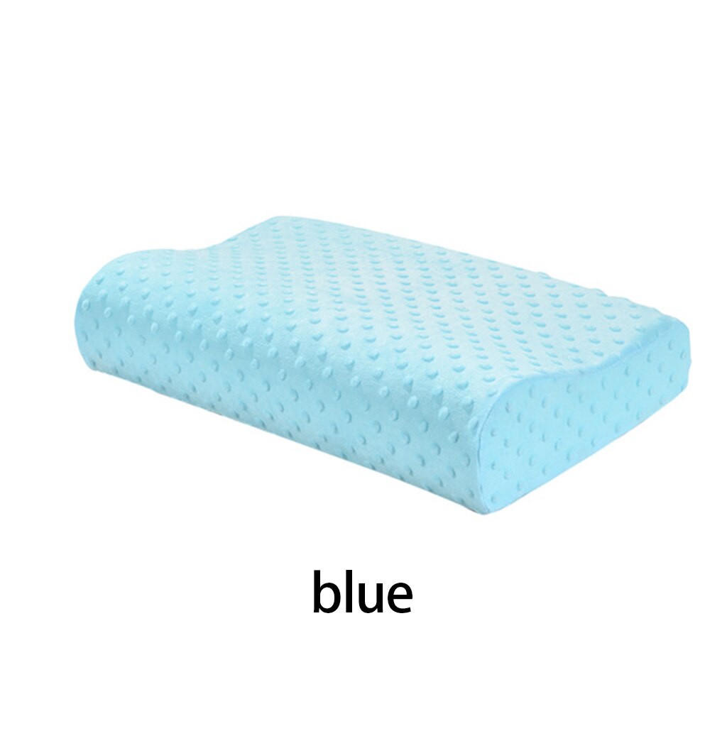 50*30cm memory foam kudde ortopediska kuddar livmoderhalscancer kudde fiber långsam återhämtning mjuka kuddar massageapparat livmoderhalssjukvård: Blå