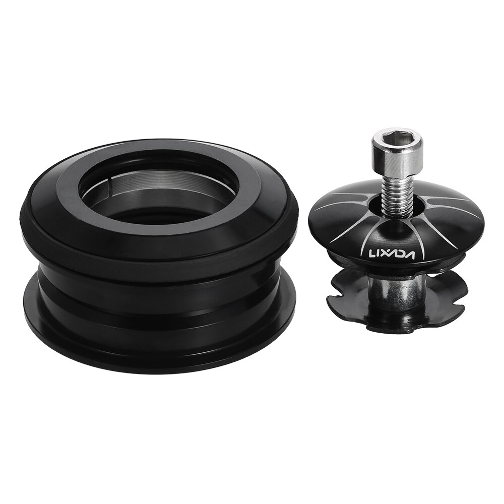Lixada Head Part Cover Steering Bicycle Headset CNC Threadless Tapered Bike Spacer Ring Sealed Cartridge Steering Column Bearing