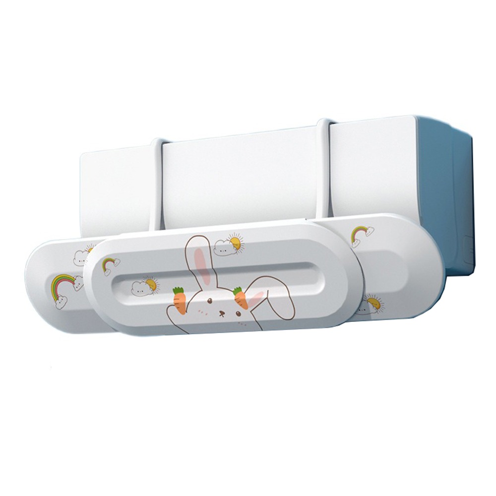 Wall-Mounted Air Conditioning Wind Shield Anti Direct Blowing Retractable Cold Air Guide Cover Adjustable Windproof: light green