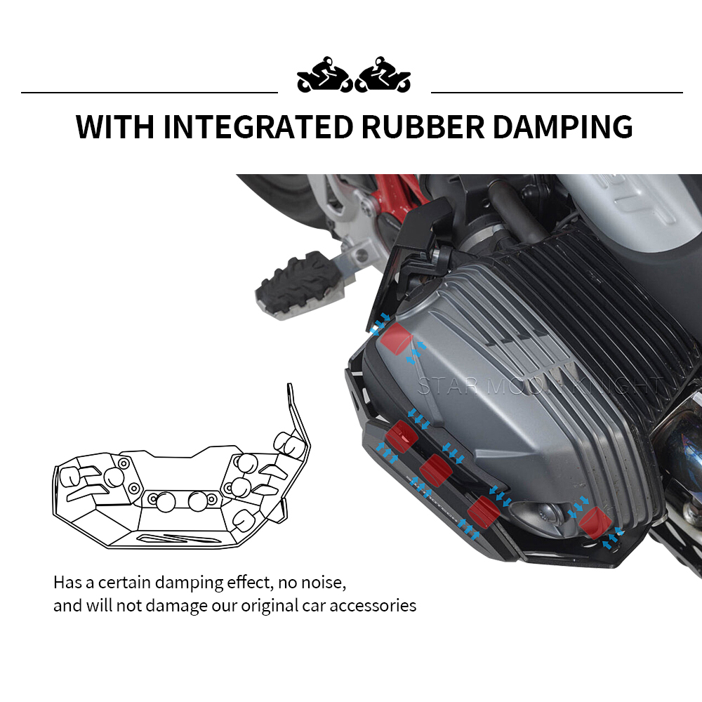 Para BMW R1200R R1200GS R 1200 GS R RnineT R nineT protectores de motor de motocicleta protectores de culata cubierta protectora de cilindro