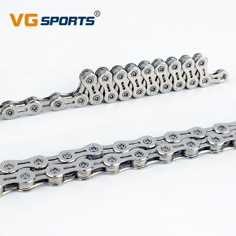 Bicycle chain 10 speed bike chain Half Hollow 30 speed mountain bike road bike mtb chains 10S ultralight 271g 116L boxed silver