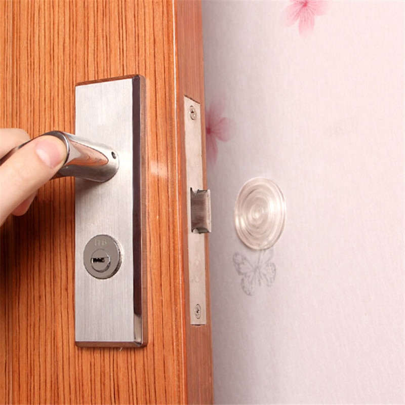 After Wall Thickening Mute Door Fenders Rubber Fender The Handle Door Stopper Lock Protective Pad Wall Stick Anti-collision Pad
