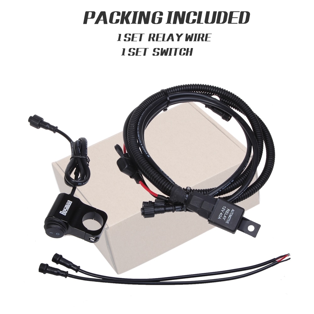 1set Bosmaa 40A Relay switch control line group for automotive car worklight spotlight motorcycle headlight