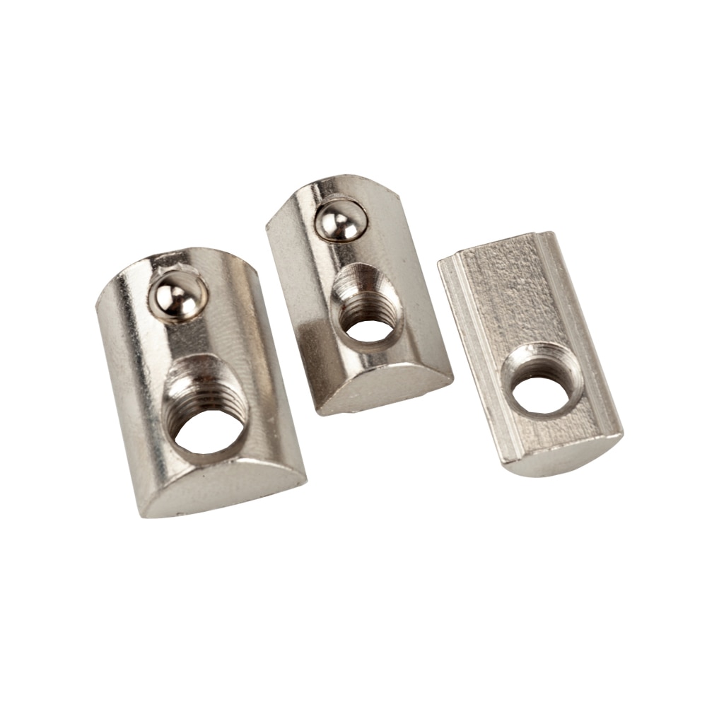 Vendita calda 4040 Mezza rotonda dado M3 M4 M5 M6 M8 sfera in acciaio dado di blocco elastico dado standard UE 40/45 serie profilo in alluminio parti