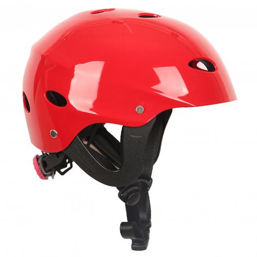 Casco de agua ligero para hombre y mujer, accesorio de protección para cabeza de Rafting, Kayak, patín, impermeable, 12 agujeros, deportes, canoa, barco: Rojo / M