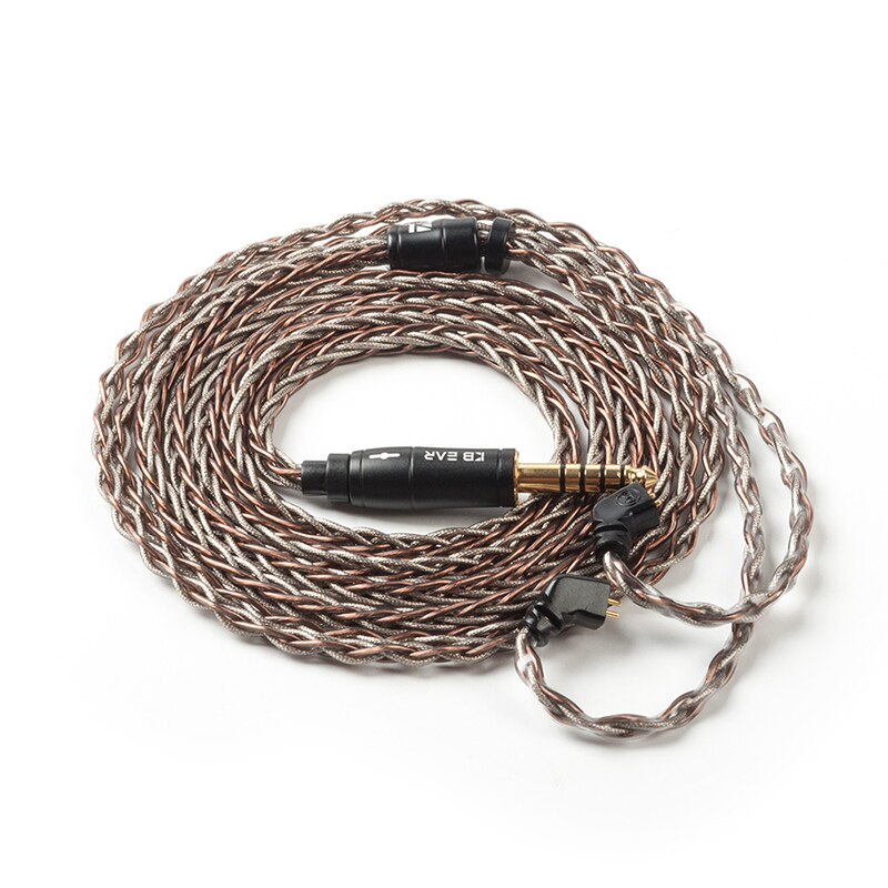 AK KBEAR-rhyme 8 Core Upgraded Copper-Silver Hybrid Earphone Cable 4.4/2.5/3.5mm Cable With MMCX/2Pin/QDC /TFZ: TFZ4.4