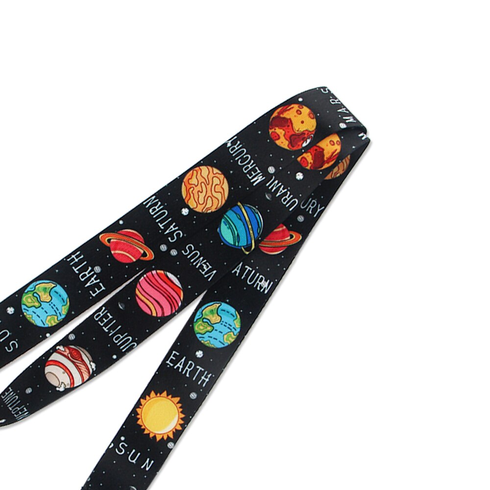 Ransitute R1116 Space Planet Lanyard Badge ID Lanyards Mobile Phone Rope Key Lanyard Neck Straps Accessories