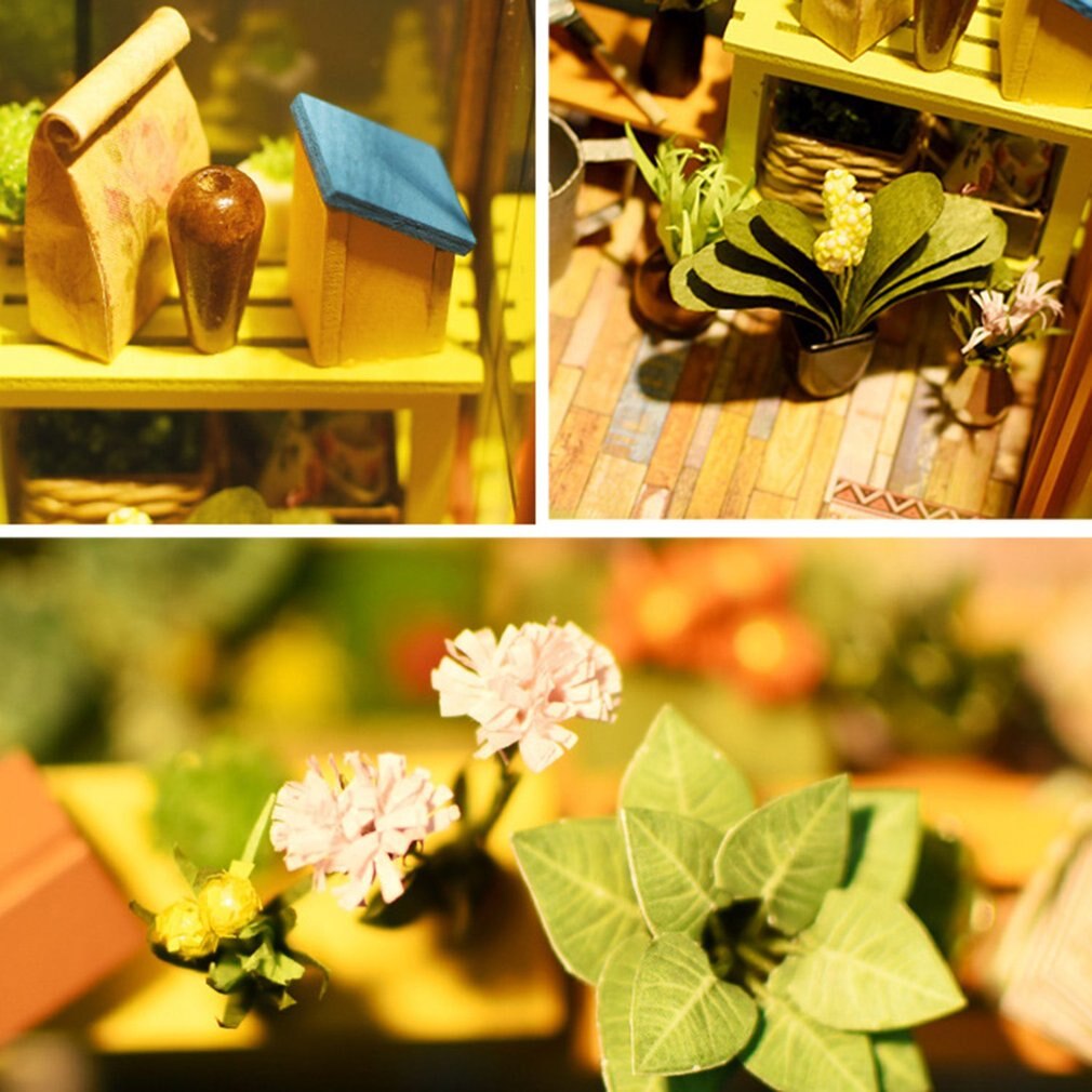 Robotime-rompecabezas 3D de madera para niños, casa de muñecas en miniatura, hecho a mano, juguete educativo,